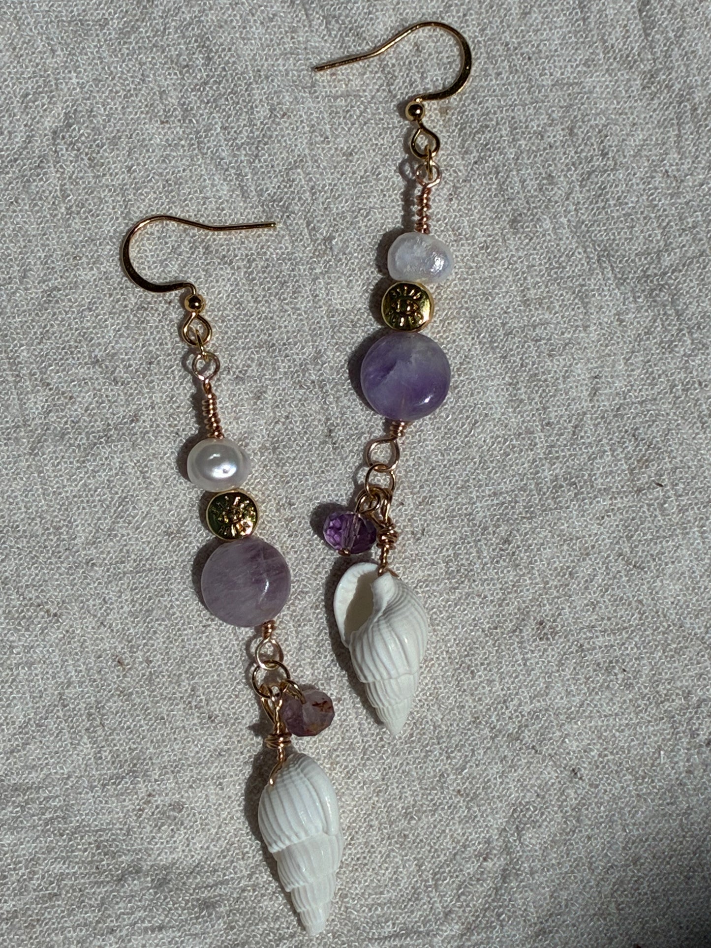 Cosmic Shield Amethyst & Eye Dangles