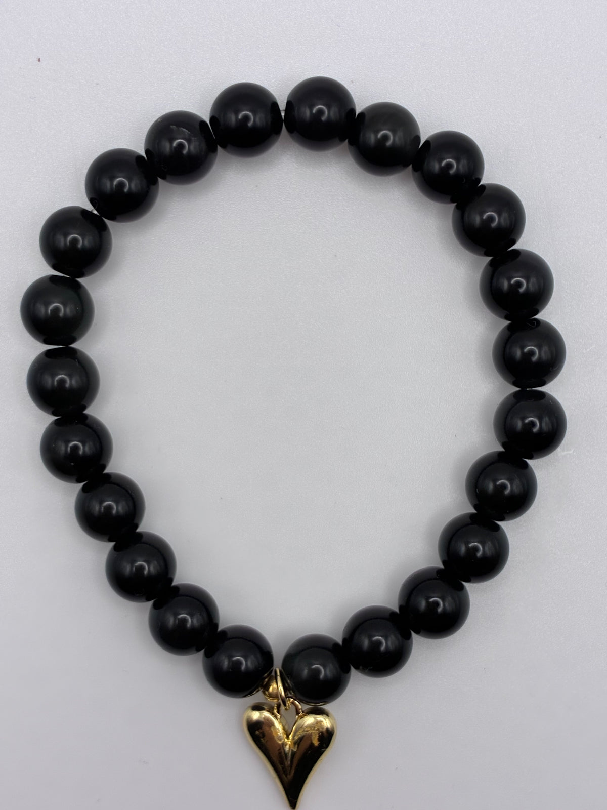The Sweetheart Soul- Black Obsidian Stone Bracelet