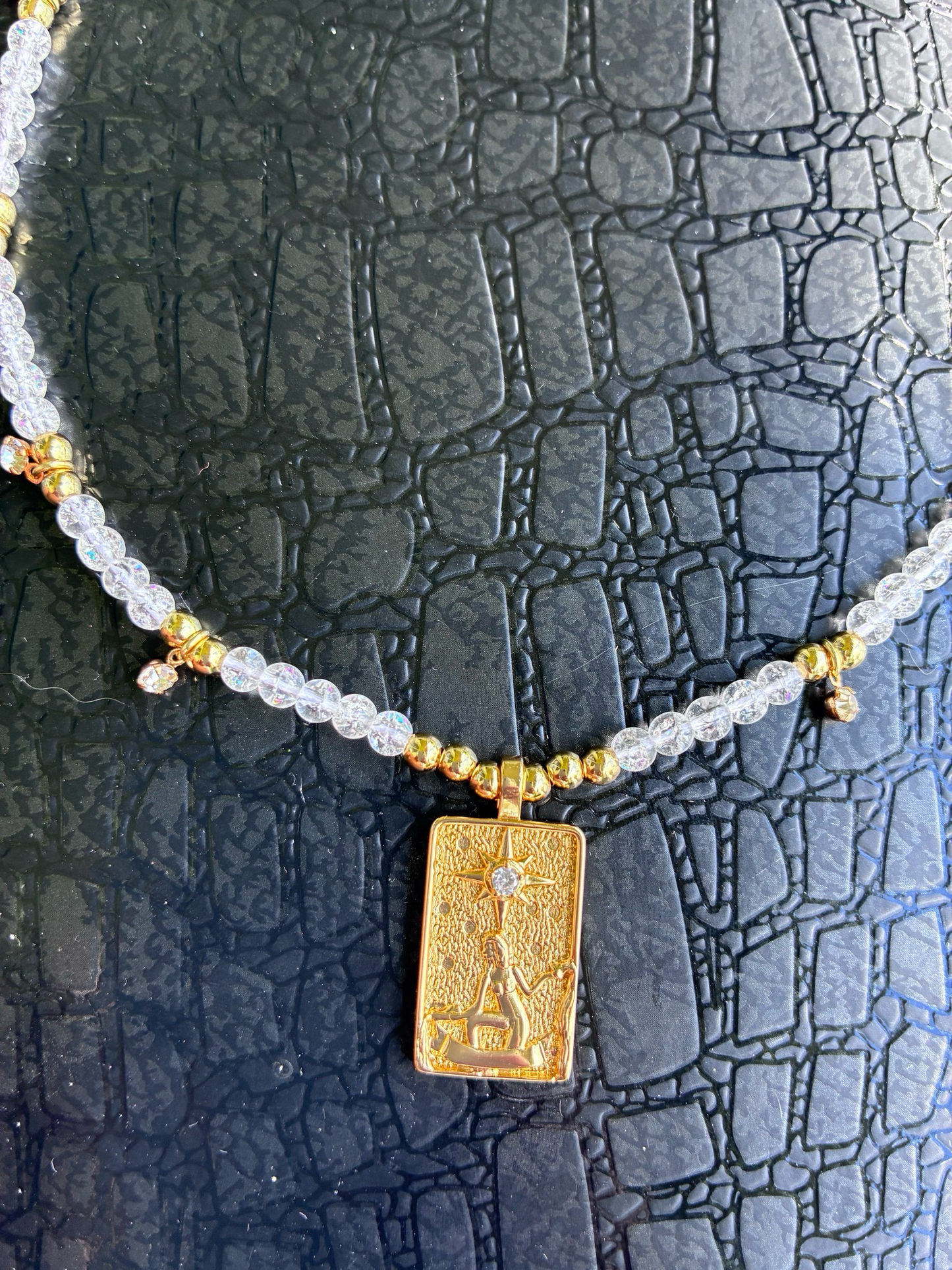 Clear Quartz “The Star” Tarot Necklace