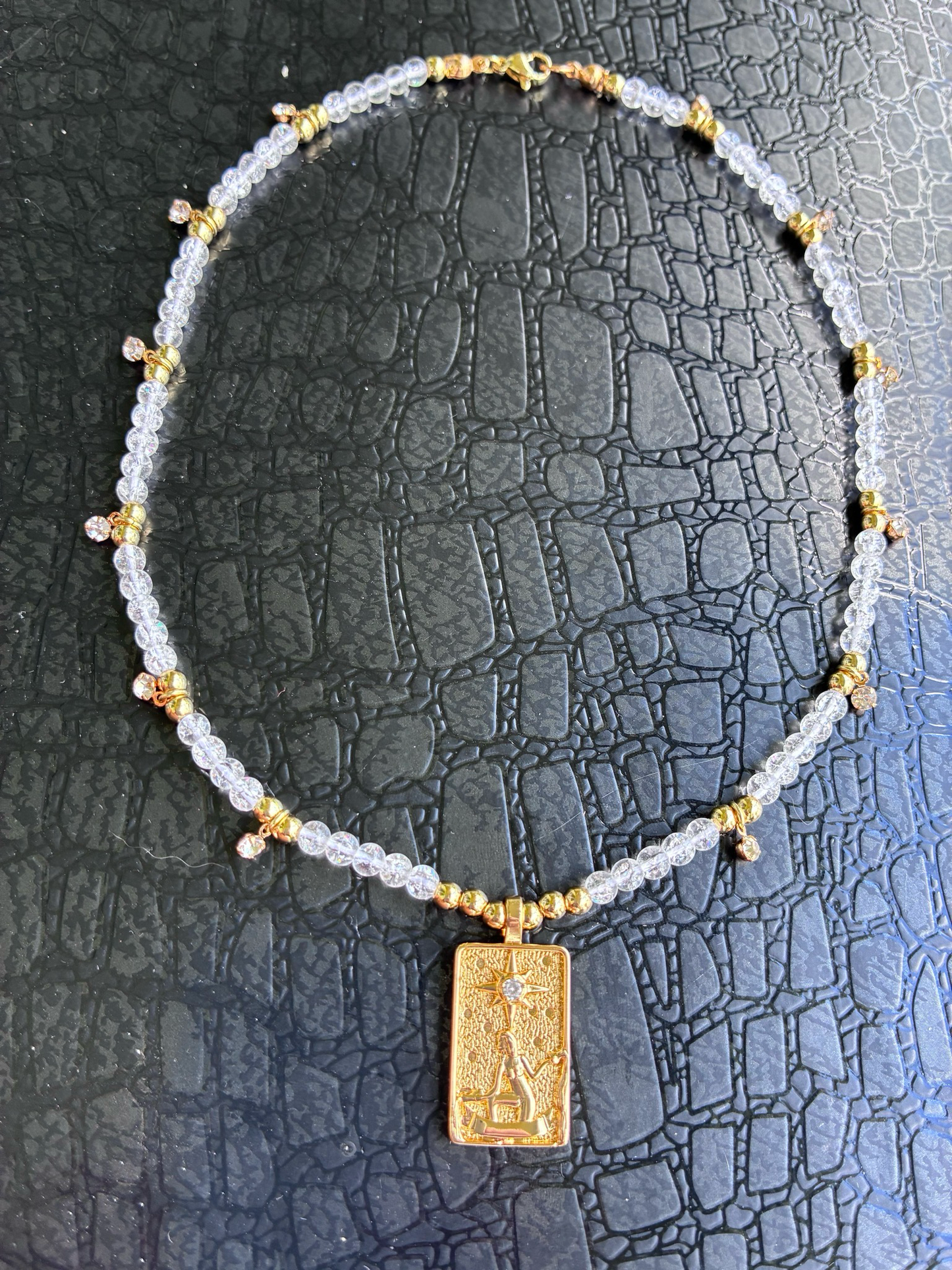 Clear Quartz “The Star” Tarot Necklace