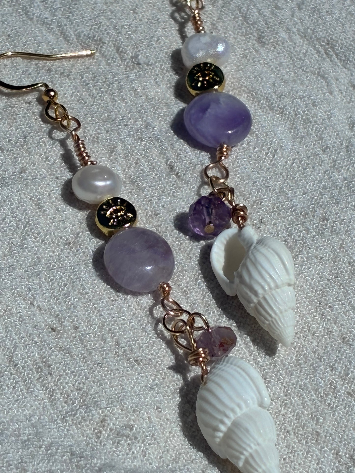 Cosmic Shield Amethyst & Eye Dangles