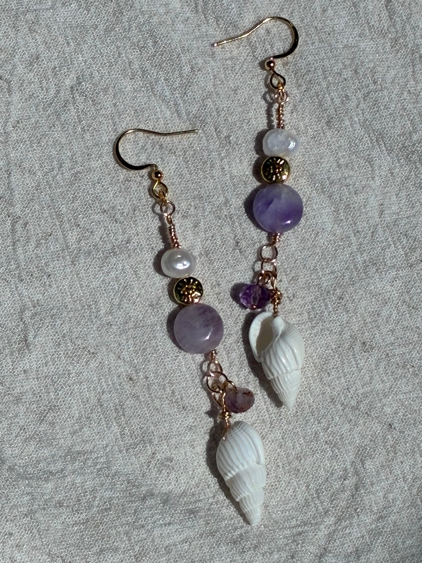 Cosmic Shield Amethyst & Eye Dangles