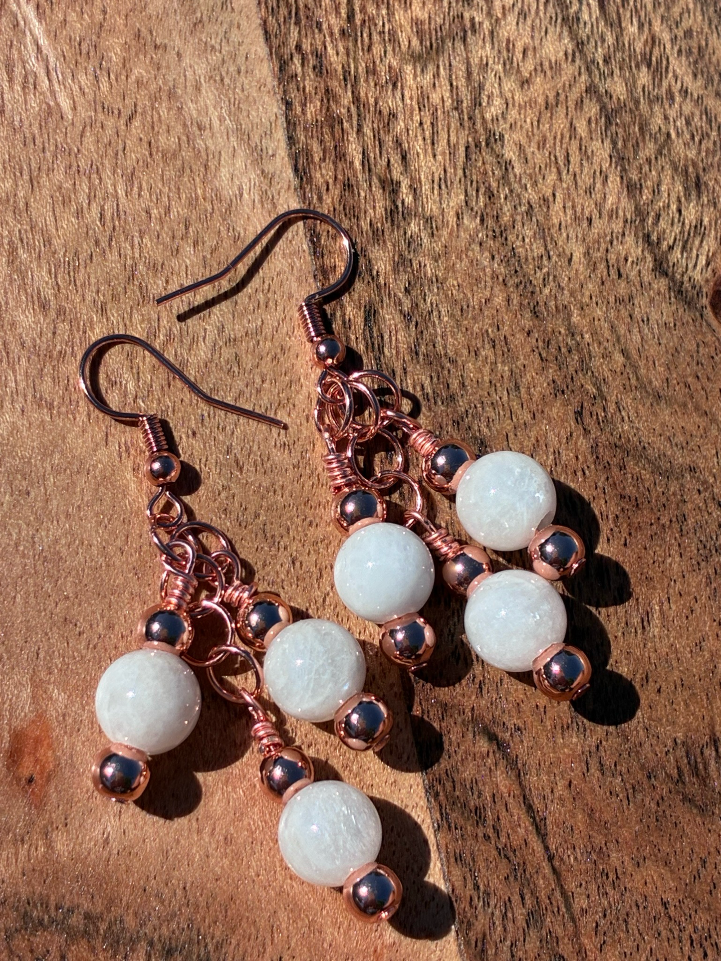 Copper & Moonstone Delight Earrings