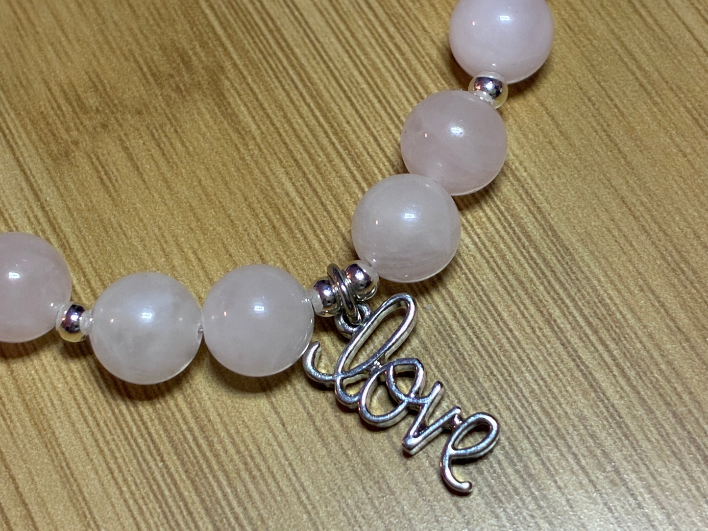 Love Goddess Necklace - Rose Quartz & Sterling Silver