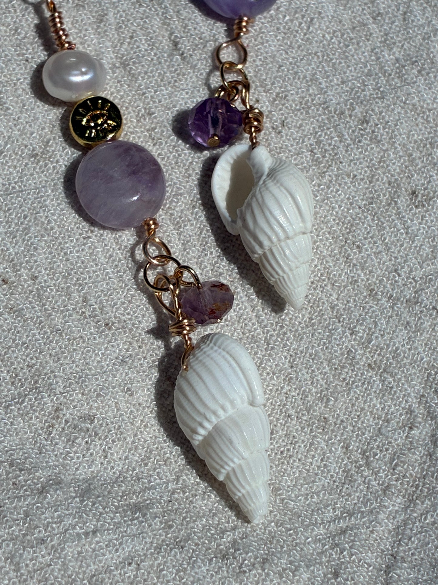 Cosmic Shield Amethyst & Eye Dangles