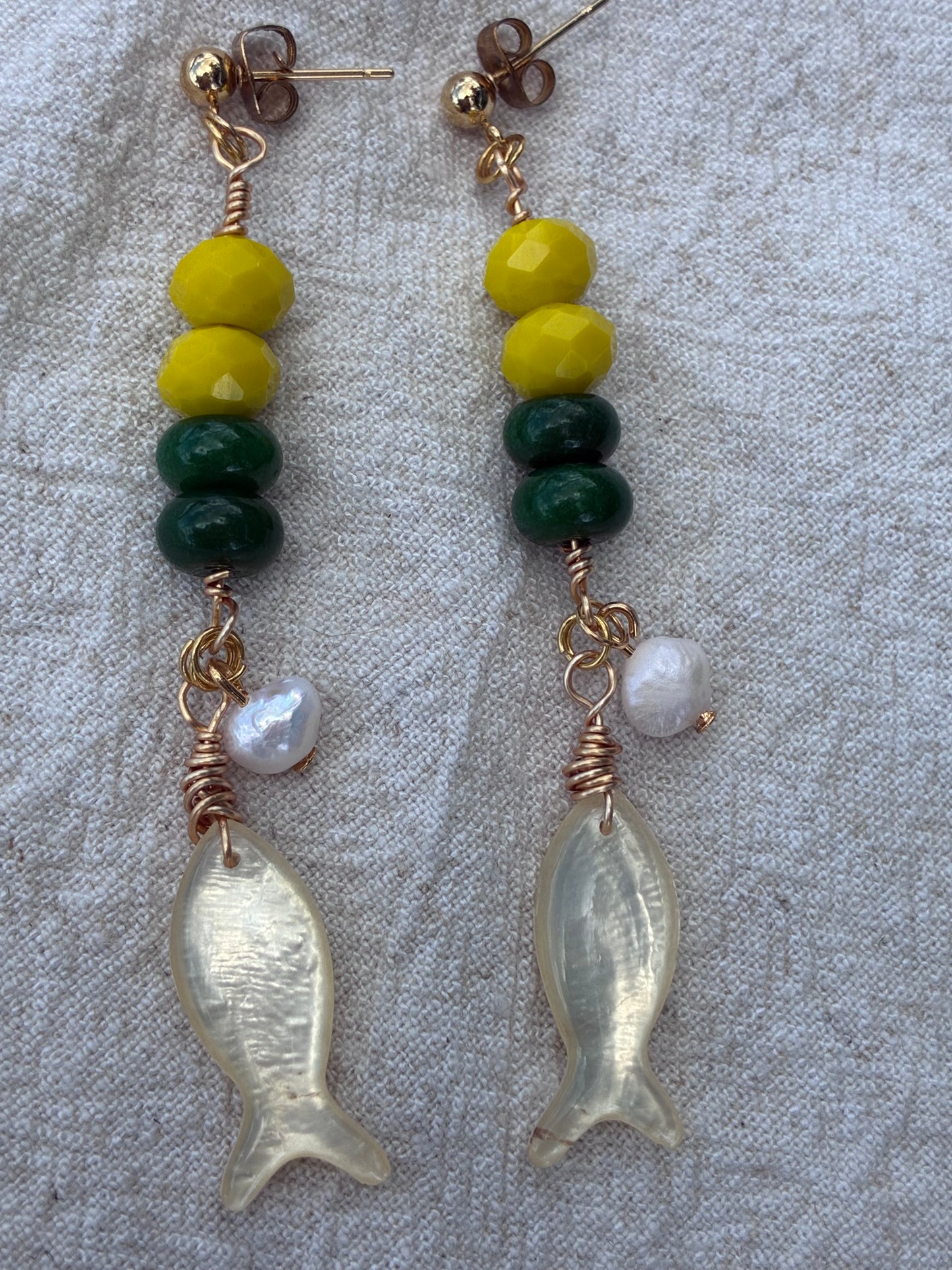 Sunlit meadowfish dangles