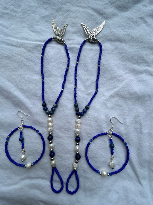 The Archangel Michael Barefoit sandal/earring set