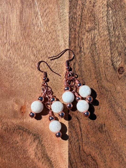 Copper & Moonstone Delight Earrings