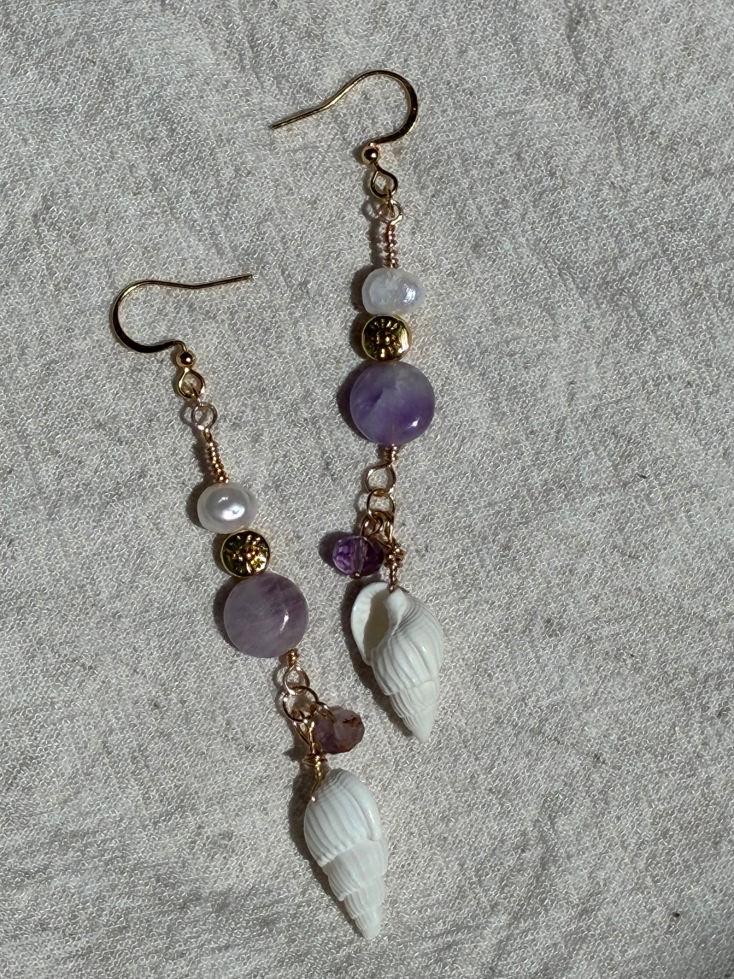 Cosmic Shield Amethyst & Eye Dangles