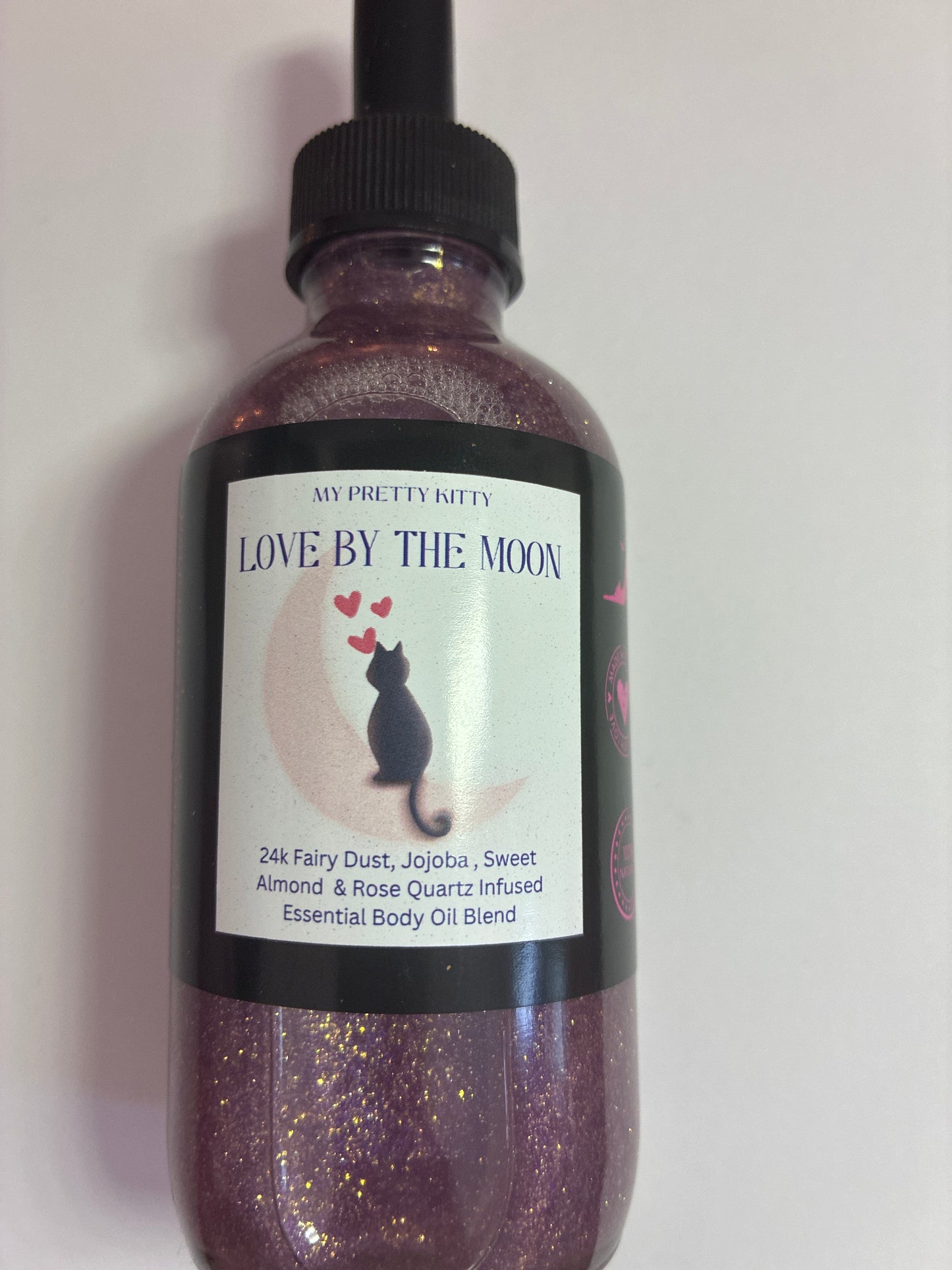 “Love by the Moon” 24k Gold Shimmer Quartz Body Aura Oil Blend