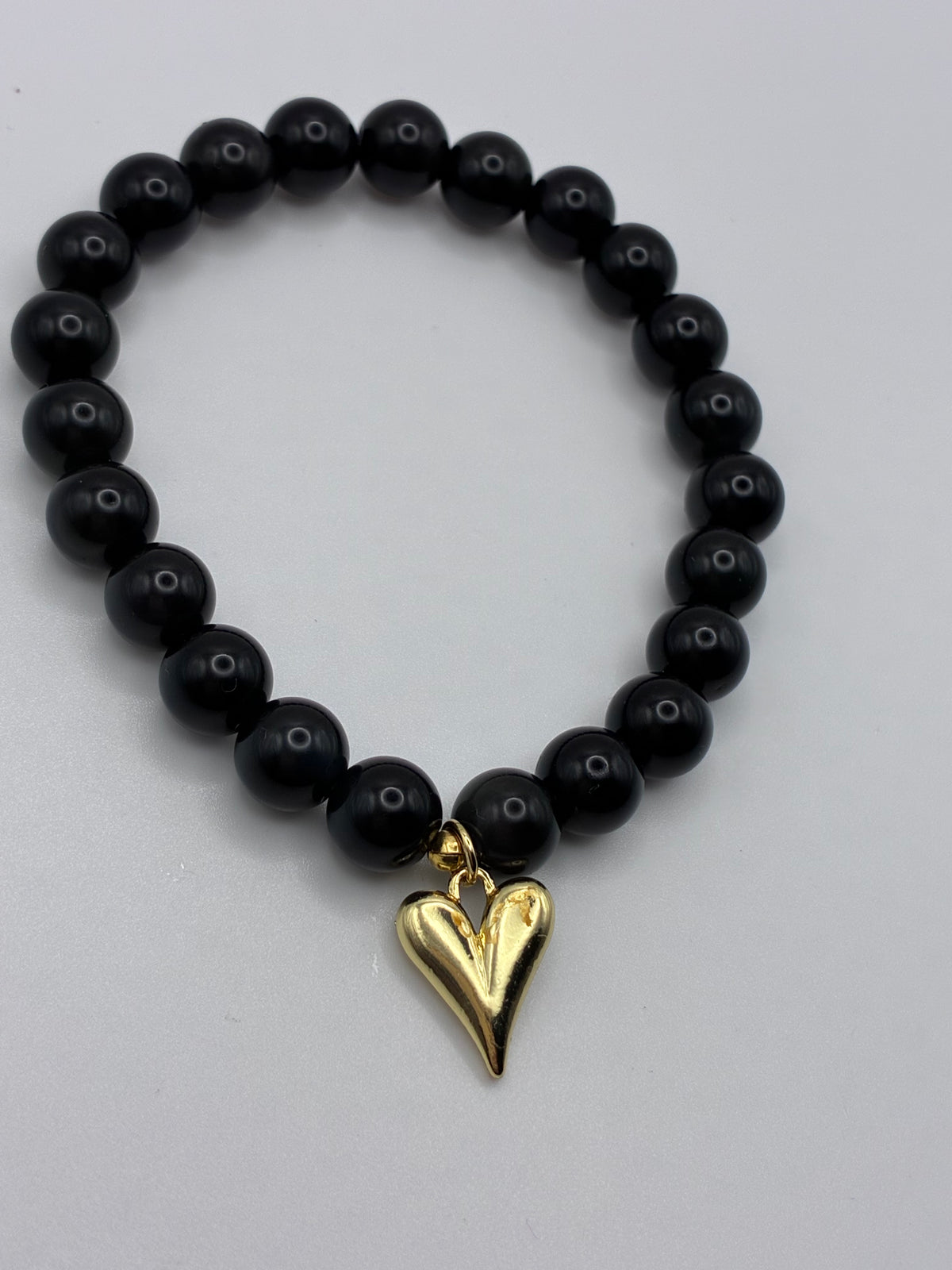 The Sweetheart Soul- Black Obsidian Stone Bracelet