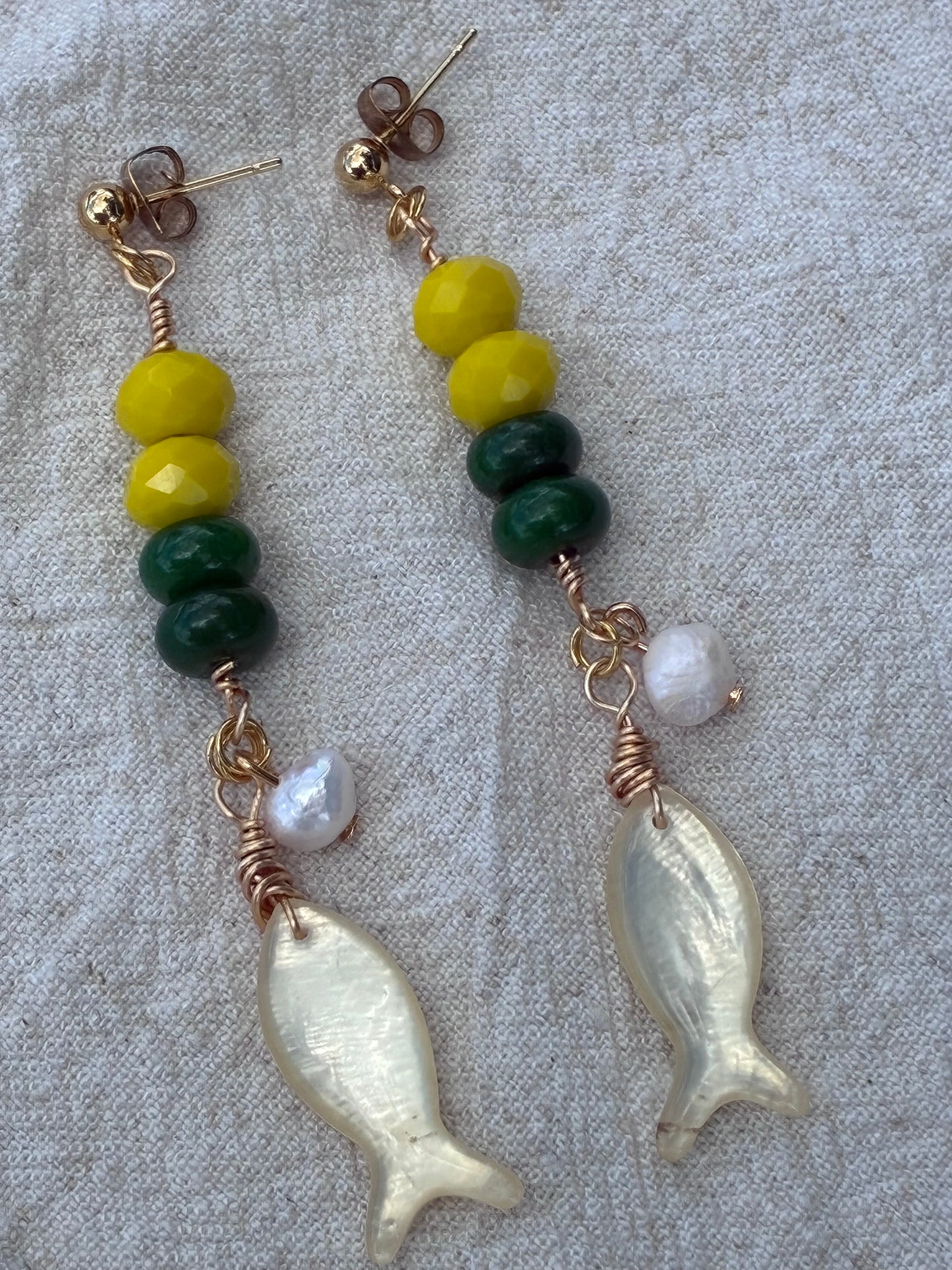 Sunlit meadowfish dangles